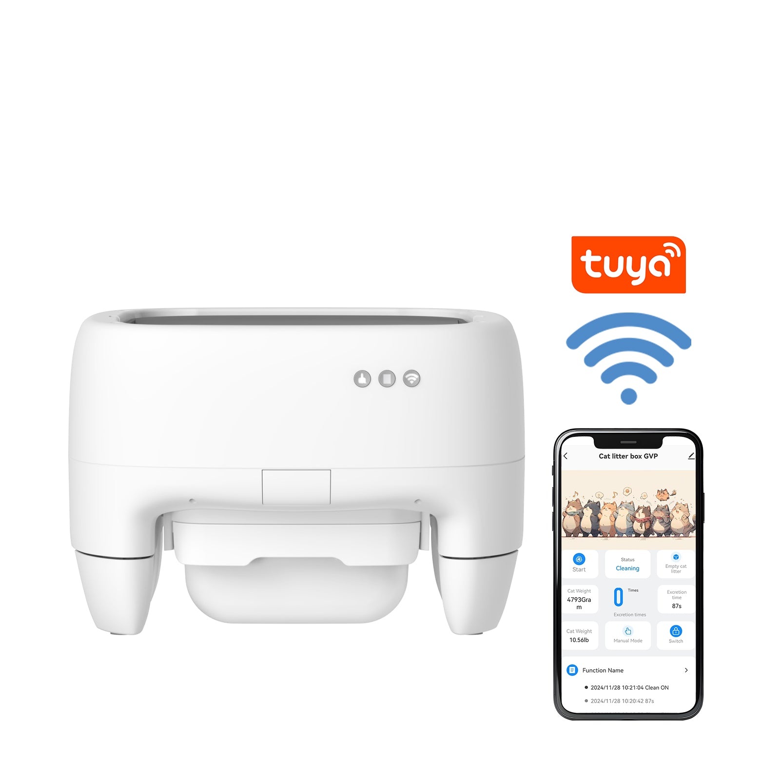 Bac à litière intelligent ouvert pour chat for distributors - heybopet HBZH-ICB-16